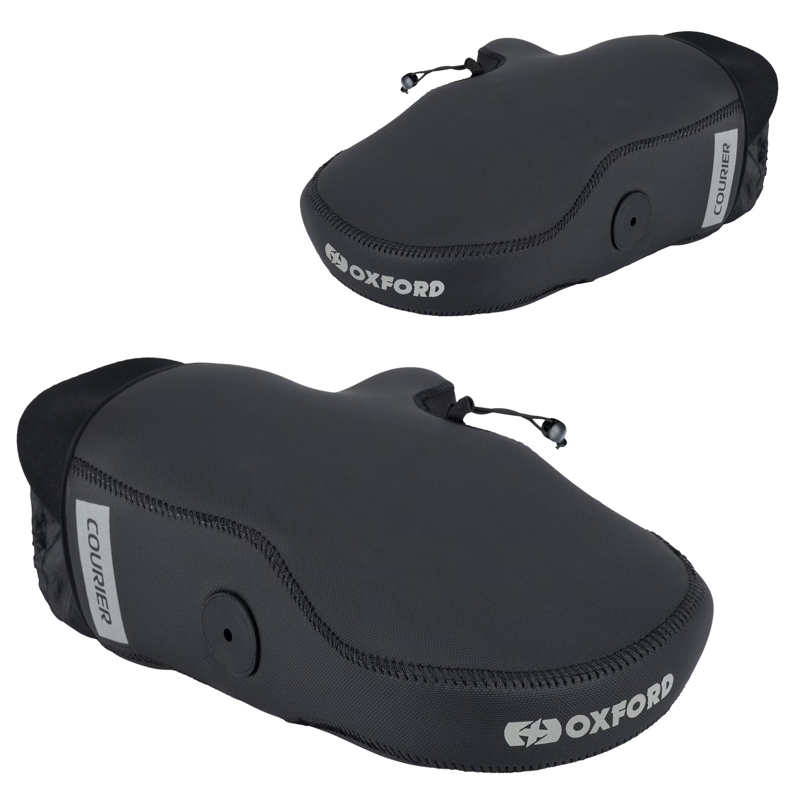 Oxford Courier Neoprene Weatherproof Motorcycle Handlebar Muffs - Black