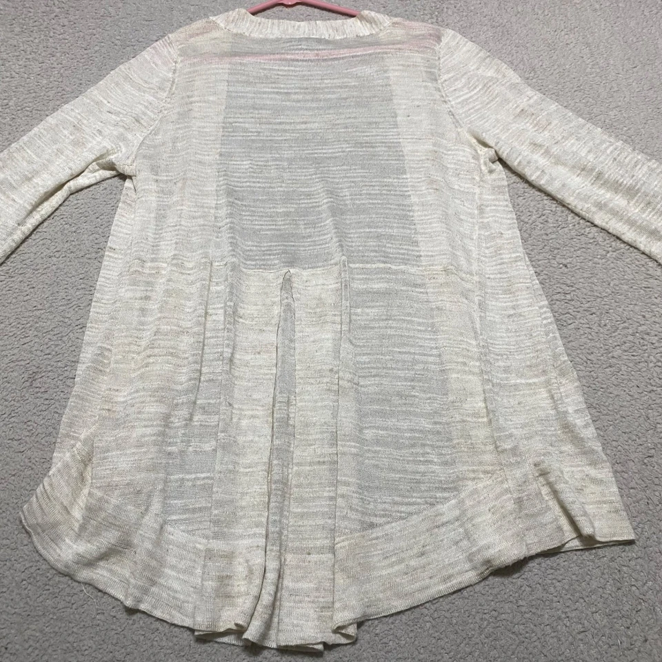 Cárdigan suéter Catherines para mujer 1X Plus beige frente abierto ligero Foto 2 de 4