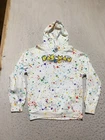 NEW Pacman Hoodie Mens M Medium White Paint Splatter Graphic Print Machine