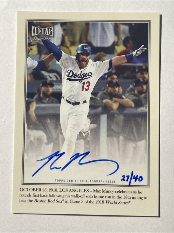 2019 Topps Archives Snapshots - Captured in the Moment Max Muncy #CITM-MM...