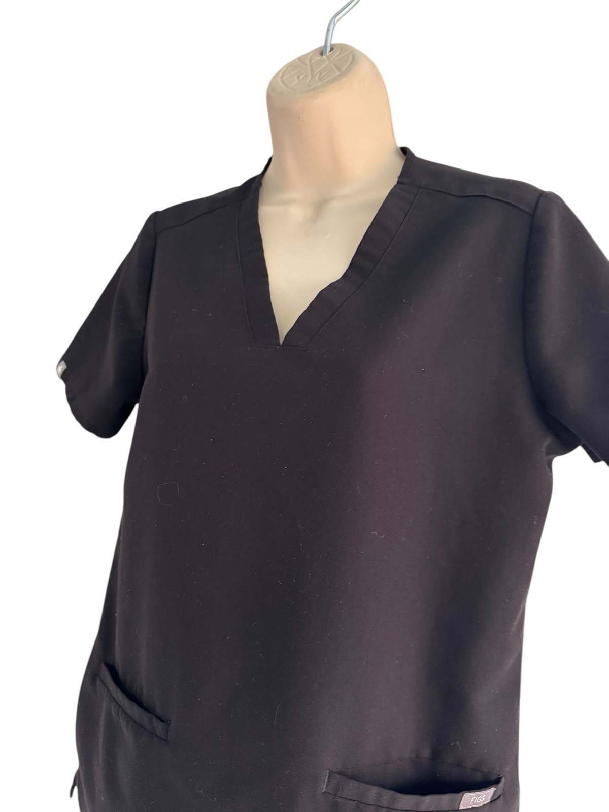 Figs Women's Sz XS Casma Technical Collection Black Scrub Top FW1100 image 2