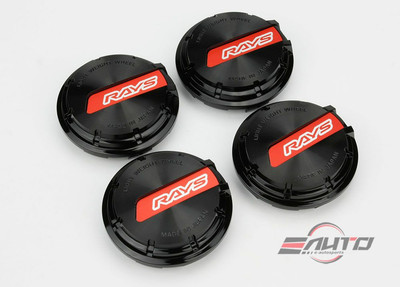4x RAYS Gram Lights GL Center Cap Red/Black- 57D 57DR 57CR 57NR 57IR 57XR 57FXZ