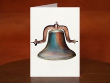 Church Bell by Unidentified American Artist - A5 Art Print Card