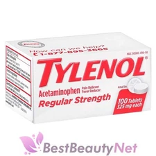 Tylenol Regular Strength Pain Reliever Fever Reducer 100 Tablets