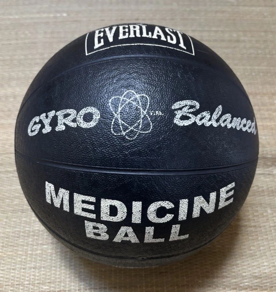 Ballon De Médecine EVERLAST 8 Lbs – Cuir Véritable – Années 90 – Excellent état