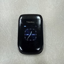 BlackBerry Flip Phone with External Display and Clock Face