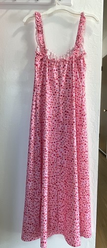 Commense Floral Midi Dress Shirred Straps Floral Pink Medium NEW - Picture 5 of 5