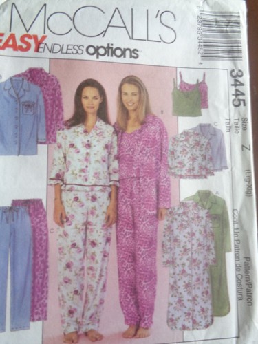 McCalls naaipatroon 7875 nachtkleding, pyjama