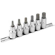 DAKCOS Torx Bit Socket Set, 6 Pieces  1/2" Drive Star Bit Socket Set, T30 - T60