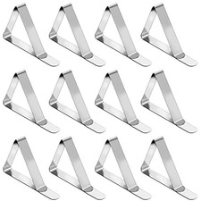 12 Pack Tablecloth Clips Stainless Steel Table Cloth Cover Clamps Picnic Table