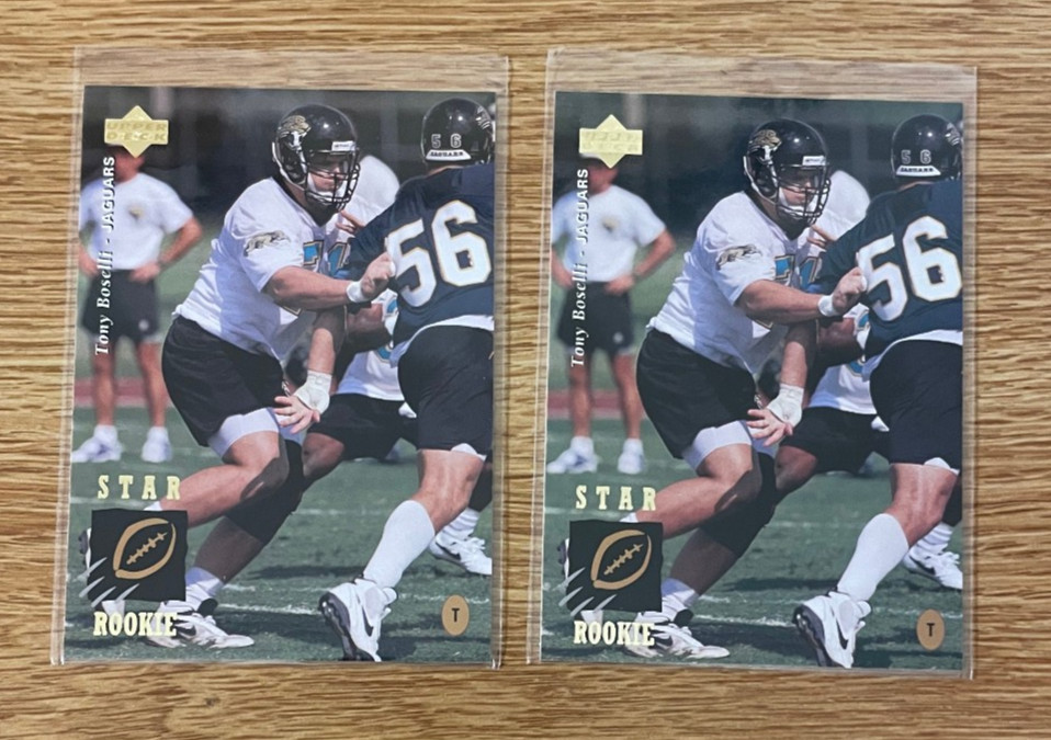 1995 Upper Deck Tony Boselli #2 Rookie Card Lot of 2 