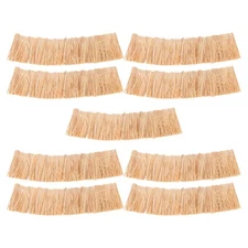 9Pcs Miniature Straw Thatch Roof: Grass Thatch Dollhouse Roof - 20x5cm Small