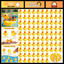 200 Mini Rubber Ducks - Bulk Tiny Squeak Duckies for Party Favors  Gifts