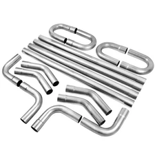 3 Custom Exhaust Kit Universal Mild Steel 16 Gauge Tubing 16PCS