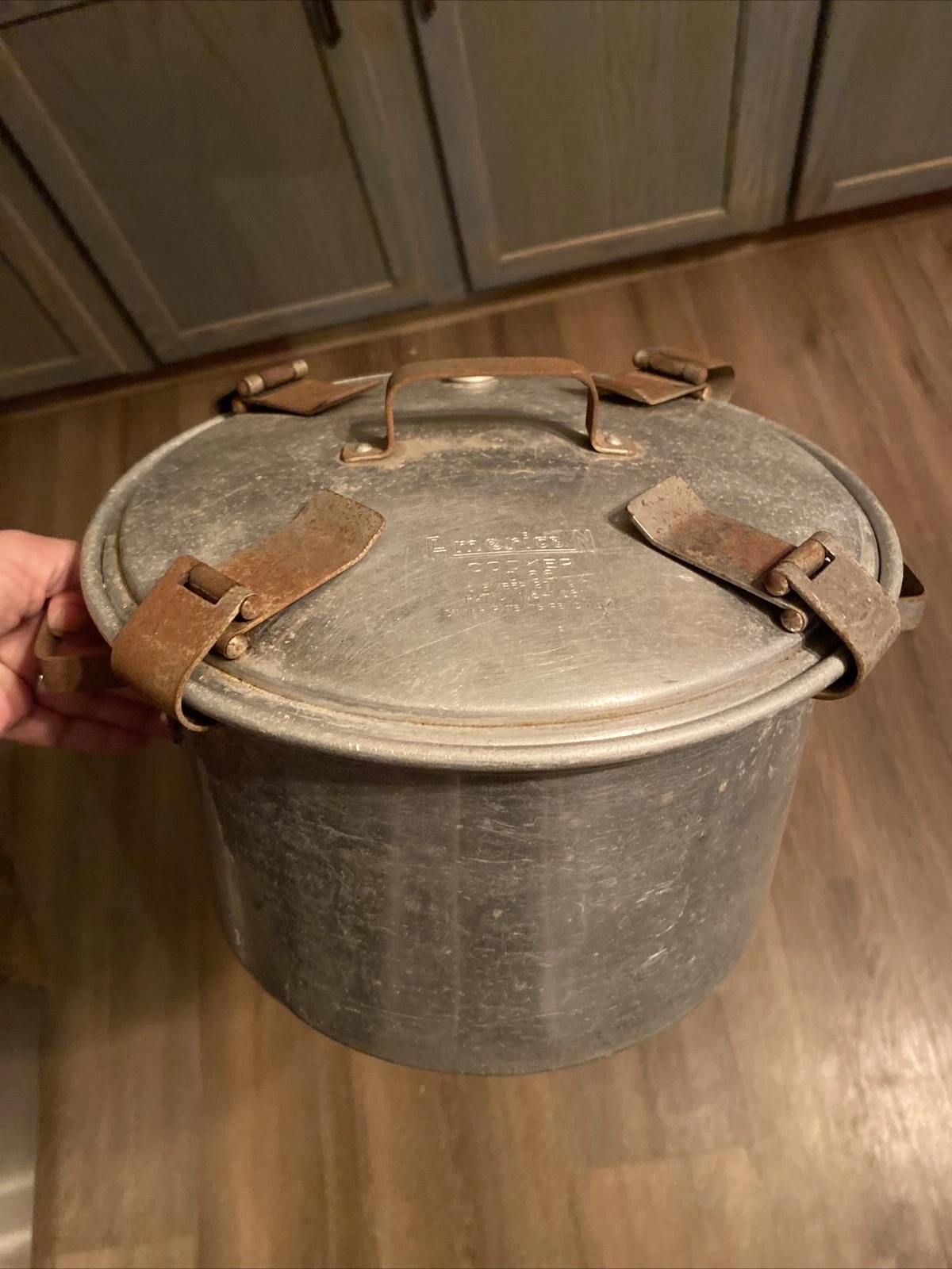 Vintage American Cooker Aluminum Pressure Cooker Canner - No 66