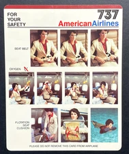 American Airlines Boeing 737 Safety Card - OP737