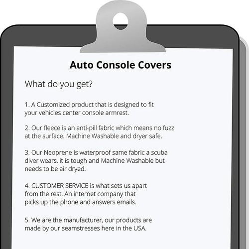 Auto Console Covers- Fits The The Honda Pilot 2023-2025 Neoprene Material - Picture 25 of 25