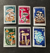 Congo Stamps 1970 Sc# 208-213 Fungi Mushrooms MNH FREE SHIPPING