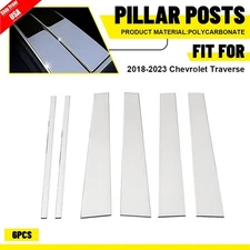 6Pcs/Set Chrome Window Door Pillar Post Trim For 2018-2023 Chevrolet Traverse
