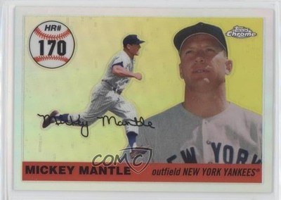 2006 Topps Chrome Home Run History Refractor /500 Mickey Mantle #MHRR170 HOF 1u0