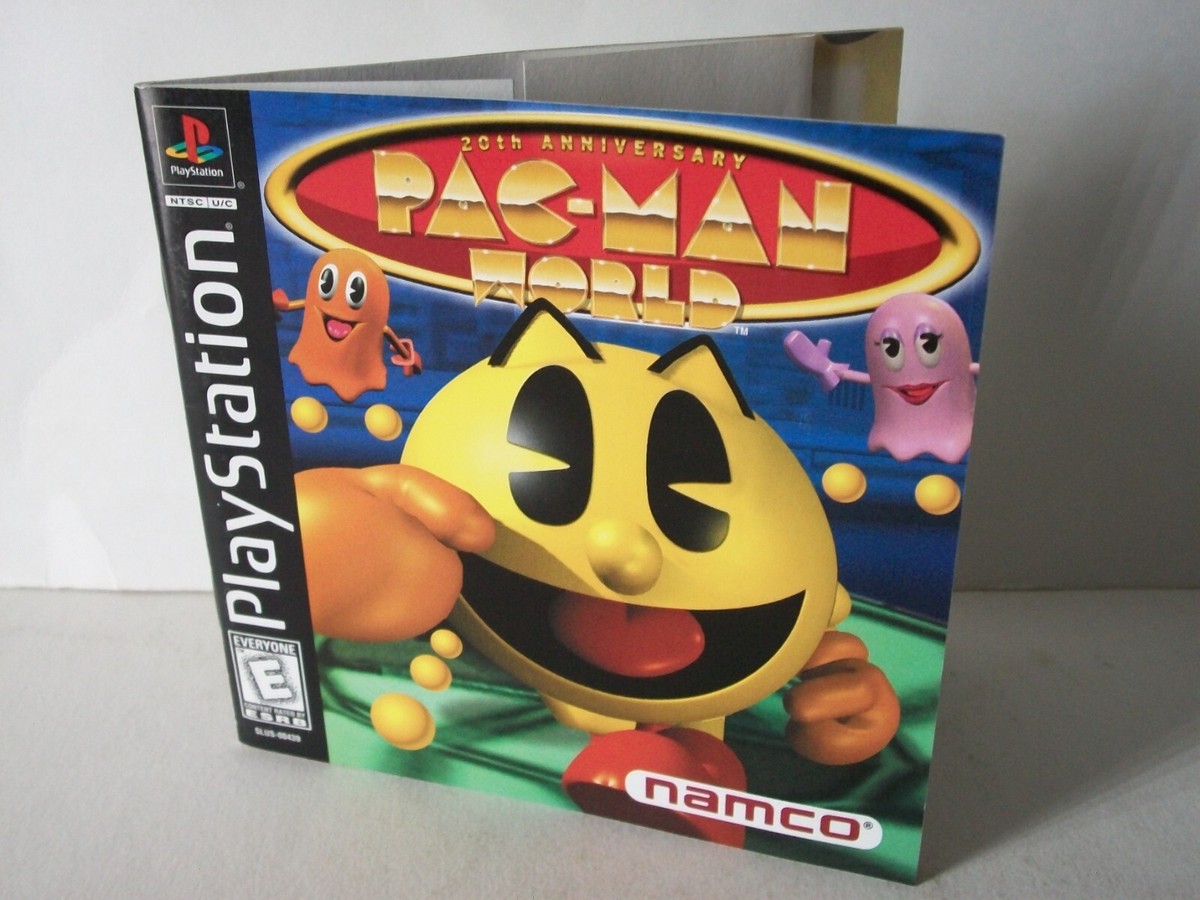 Pac-Man World PS1 Manual Only NO GAME PlayStation 1 Black Label
