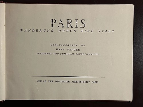 ** 1942 WW2 Paris : Photos of Occupation, Wanderung Durch Stadt By Hans Banger - Picture 6 of 23