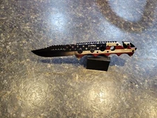 God Bless America USA Ba Spring-Assist Folding Knife | Patriotic  Black