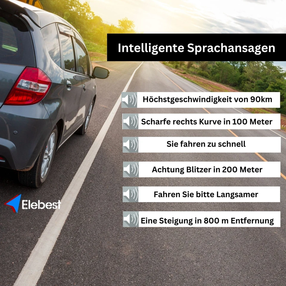Elebest City 70A GPS Navigationsgerät 7 Zoll Europa PKW LKW Wohnmobil komfortabe - Bild 4 von 4