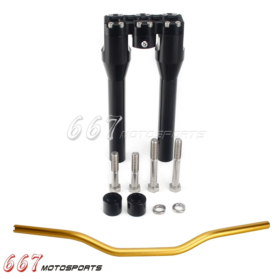 Kit de manillar y elevador de 1" estilo club Low Rider Street Bob para Harley Dyna Softail Foto 3 de 4