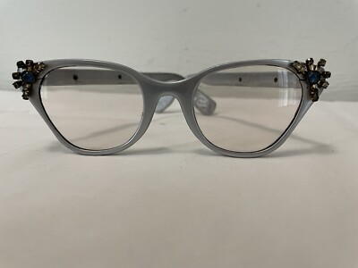 vintage tura aluminum cateye jewel glasses hipster rockabilly