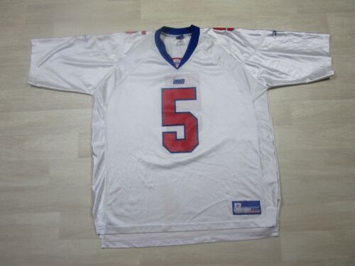 New York Giants Kerry Collins #5 Vintage White Reebok NFL Jersey Size (2XL)