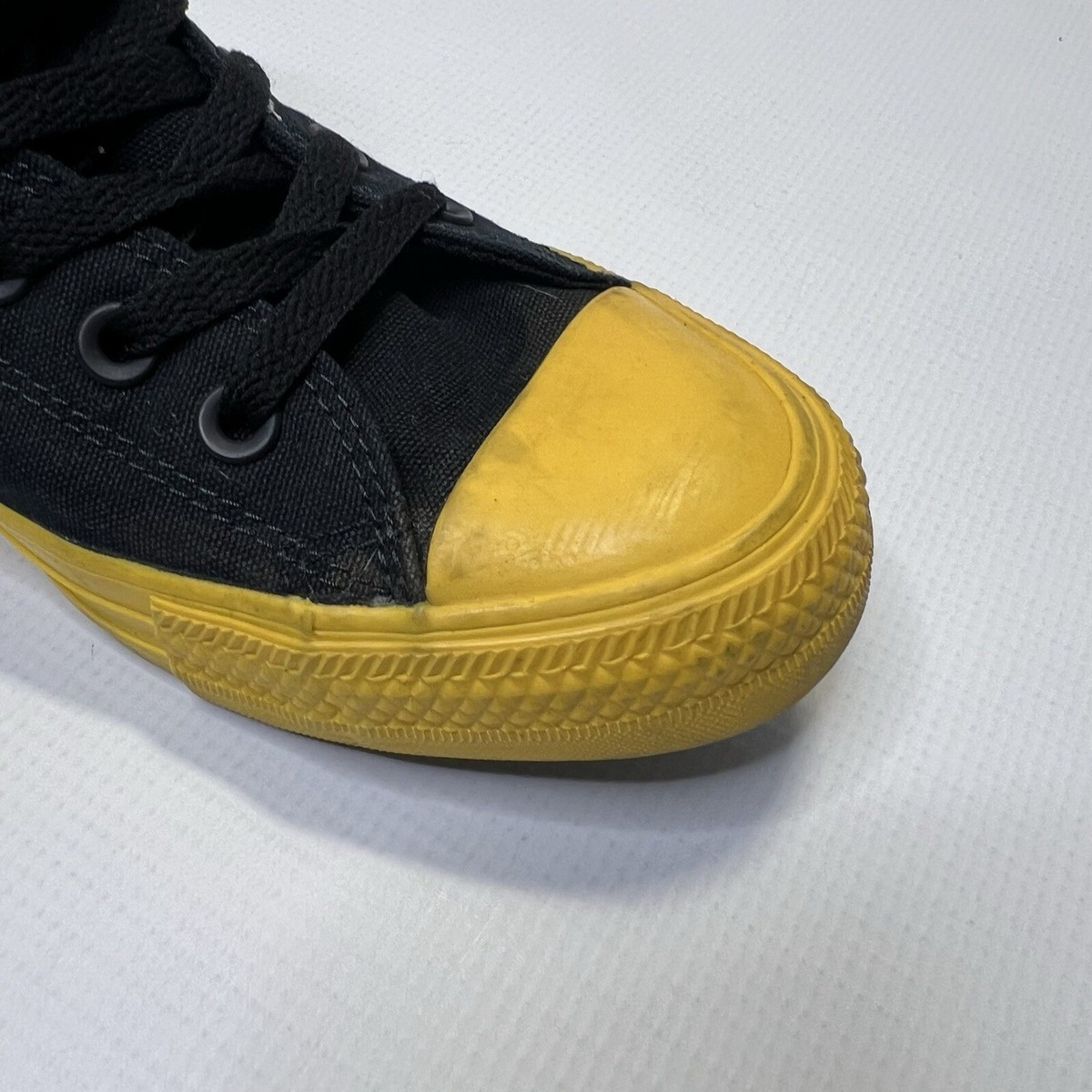 Converse Smiley Face Hi Top Shoes Black Yellow 168117F