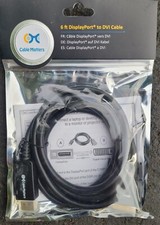Brand New Sealed 102004-6 Cable Matters 6ft DisplayPort to DVI Cable