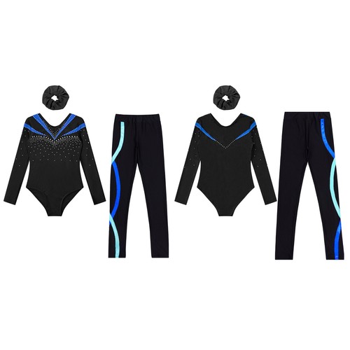 Girls Unitard Birthday Leotard Tumbling Set For Team Bodysuit Dance Outfit - Picture 7 of 92