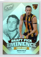 2013 AFL PRIME DRAFT PICK EMINENCE CARD - DPE50 David HALE (HAWTHORN)
