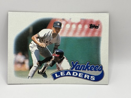 1989 Topps #519 Yankees Leaders New York Yankees Baseball Card