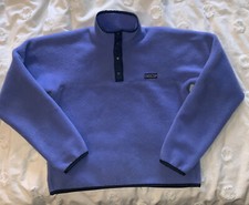 Patagonia Vintage blue Purple T Snap Fleece Pullover Sweatshirt Youth Size 9/10