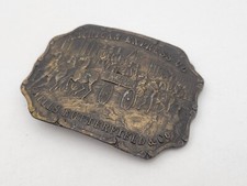 Vintage American Express CO Wells Butterfield Pony Horse Drawn Brass Belt Buckle