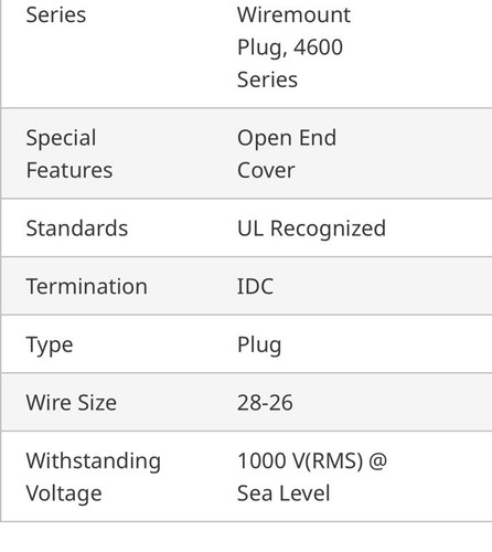 3M 4634-6000 Connector Plug, 34 Position, IDC 26-28AWG Stranded Or Solid, GOLD - Picture 5 of 7