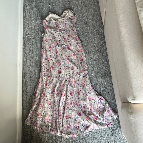 Express Floral Print Ruffle Faux Wrap Hi-Lo Maxi Dress Size XS - 第 7/9 張圖片