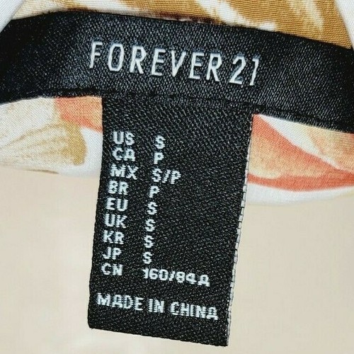 Forever 21 Womens Sleepshirt Small S Earth Tone Floral Button Up Nightgown - Picture 3 of 7