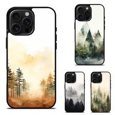 Universal Cover For iPhone SE4 16E 12 13 14 15 16 Pro Max forest ink Misty Pines