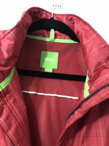 Hugo Boss MEN’S Jadon4' by BOSS Green In Red windbreaker Jacket Size L - Picture 2 of 24