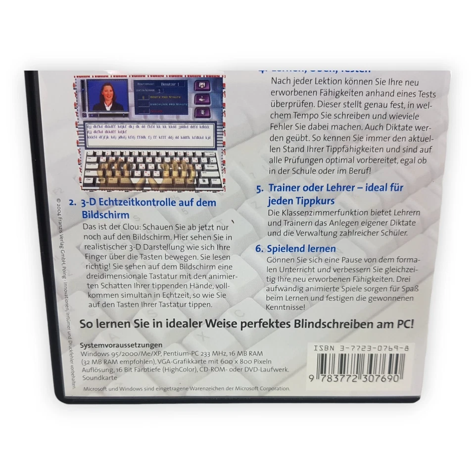 Tippen lernen garantiert der interaktive Tipp Trainer für den PC Windows 95 ME - Bild 3 von 4