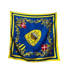 Sciarpa Tartaruga Vintage TURBANTI FABIO Snc SIENA 30” X 30” In Ottime Condizioni