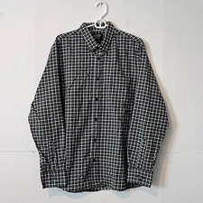 Nordstrom Mens Shirt Size XL Brown Check Tech-Smart Trim Fit Long Sleeve Pocket