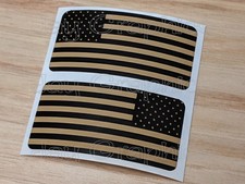Desert Tan American Flags Vinyl Hard Hat Stickers | Safety Helmet Decals | USA