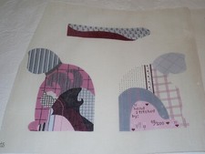 TS DESIGNS 3D Handpainted Limited Edition 61/500 Needlepoint Canvas 1986 Cat