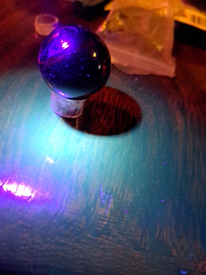 2 Black Polished Obsidian Stone Shooter Marbles .96" - Image 2 of 4