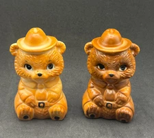 Artmark Smokey The Bear Ceramic Salt and Pepper Shakers